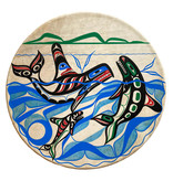 Nuu-Chah-Nulth Orca Family Painted Drum
