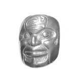 Large Repousse Eagle Warrior Pendant