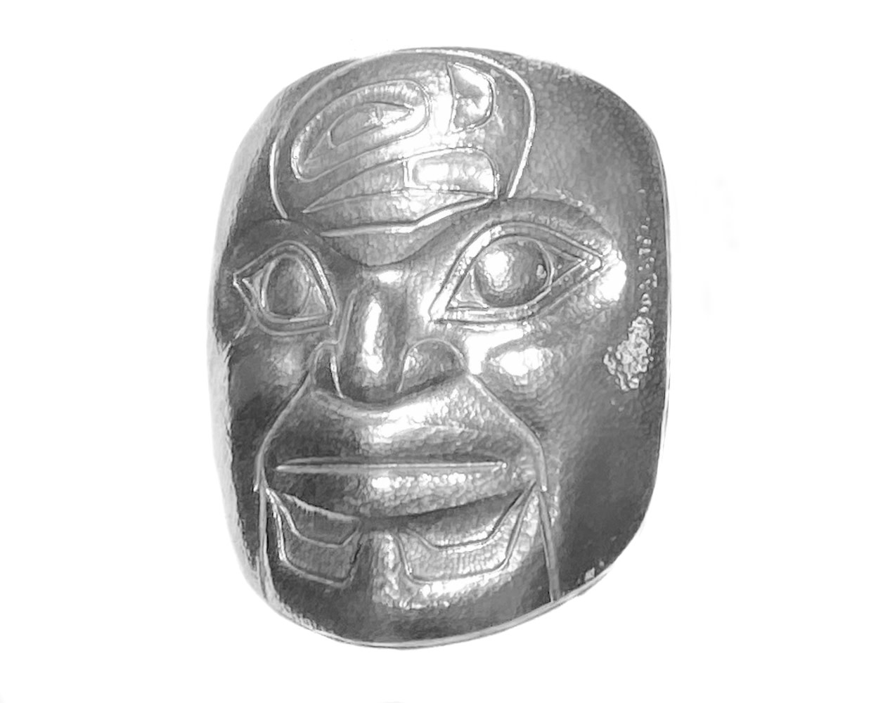 Large Repousse Eagle Warrior Pendant