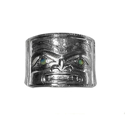 Silver Repousse Chilkat Ring