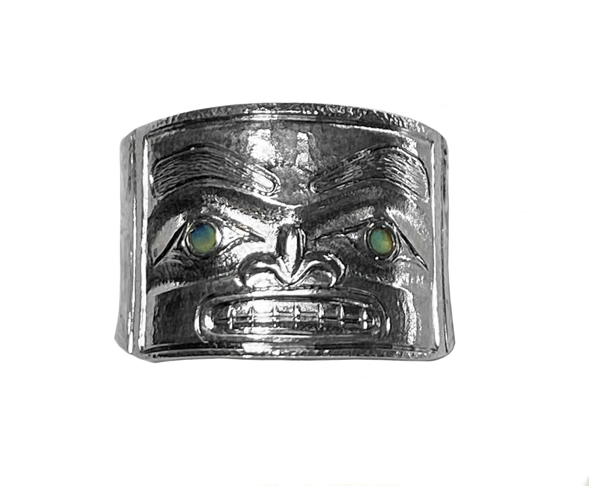 Silver Repousse Chilkat Ring