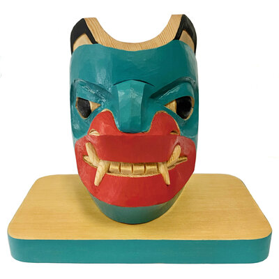 Miniature Tlingit Bear Mask on Stand