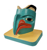 Miniature Tlingit Eagle Mask on Stand by Eugene Alfred