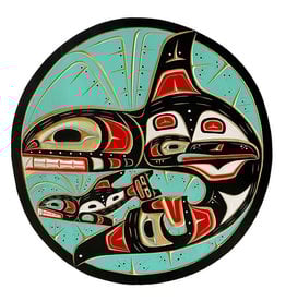 SOLD  Orca Mother and Child Panel