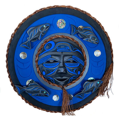 CUSTOM ORDER  Salmon Moon Mask (Nu-chah-nulth)