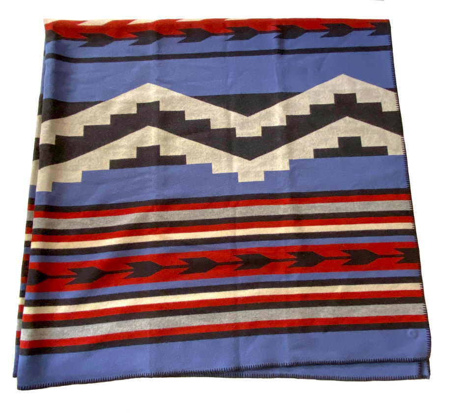 Spirit Peaks Collection Denim Queen sized Pendleton Blanket