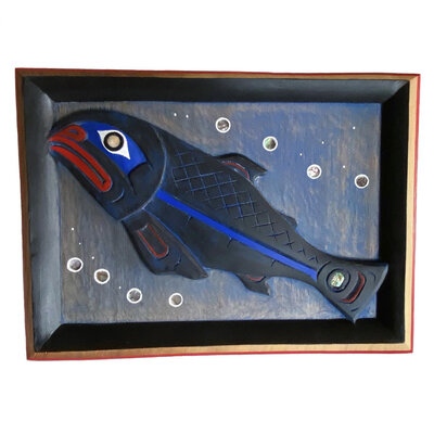 CUSTOM ORDER  Framed Spawning Coho Salmon
