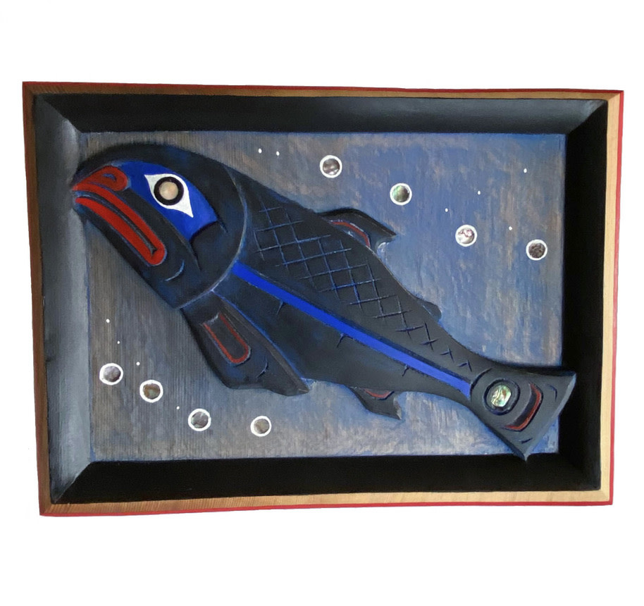 SOLD  Framed Spawning Coho Salmon
