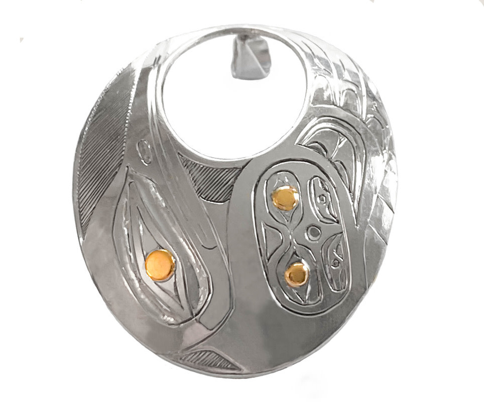 Haida Hummingbird and Eagle Pendant