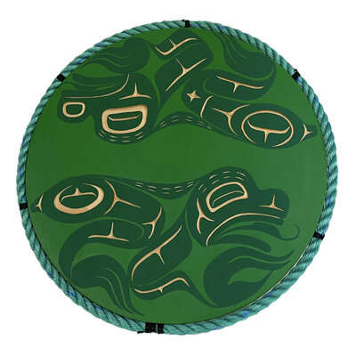 CUSTOM ORDER Round Double Frog Panel