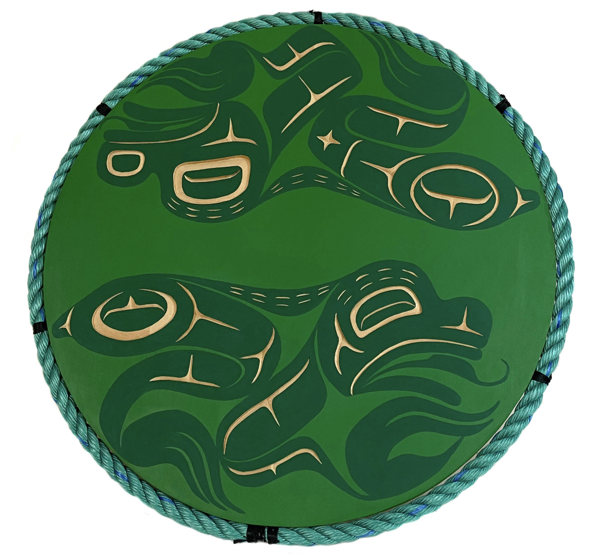 SOLD  23" Round Double Frog Panel