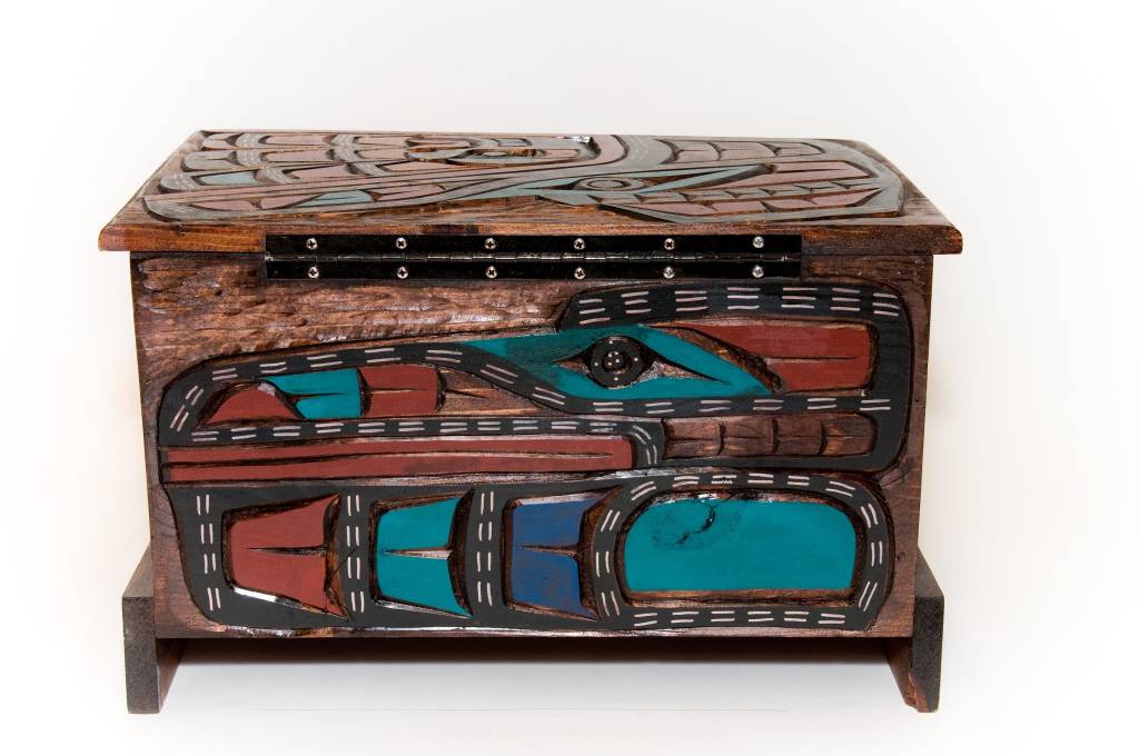 CUSTOM ORDER  Sea Monster, Raven, Hummingbird Chest