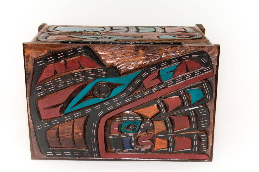 CUSTOM ORDER  Sea Monster, Raven, Hummingbird Chest