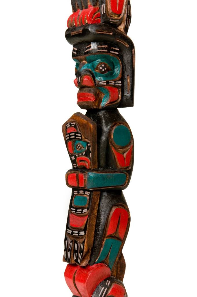 Sun Table with Totem Pole Legs  by Jimmy Joseph (Kwagiulth).