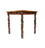 SOLD  Sun Table with Totem Pole Legs