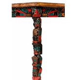 SOLD  Sun Table with Totem Pole Legs