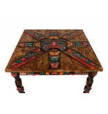 SOLD  Sun Table with Totem Pole Legs