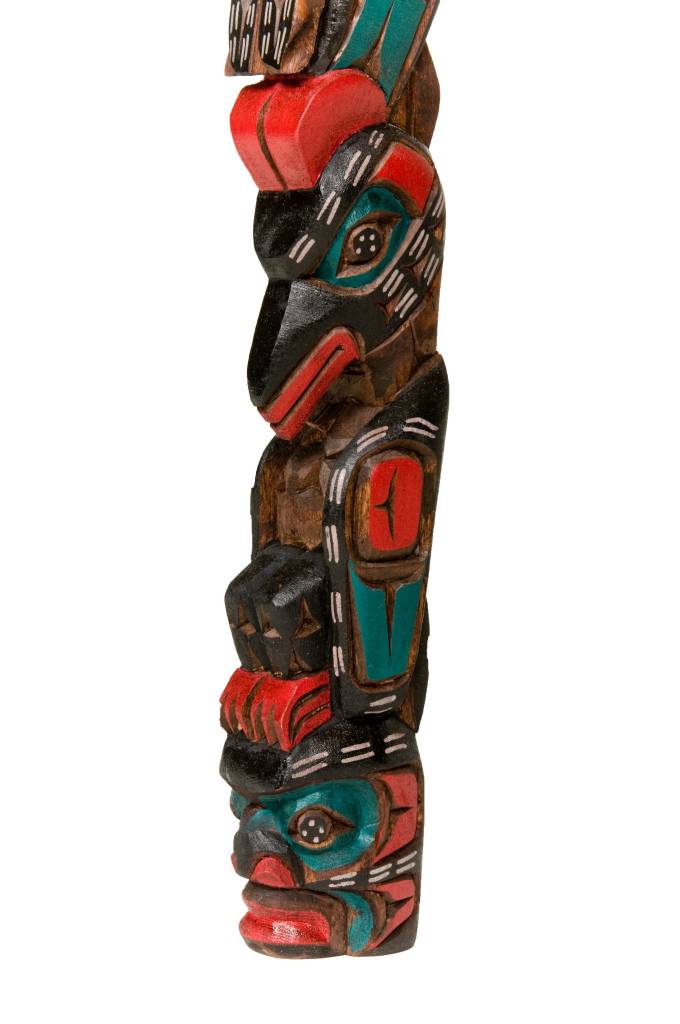 SOLD  Sun Table with Totem Pole Legs