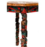 SOLD  Sun Table with Totem Pole Legs