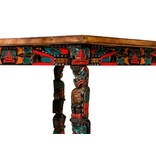 SOLD  Sun Table with Totem Pole Legs