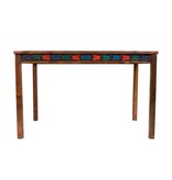 SOLD  Wooden Table with Thunderbird Carved on Top
