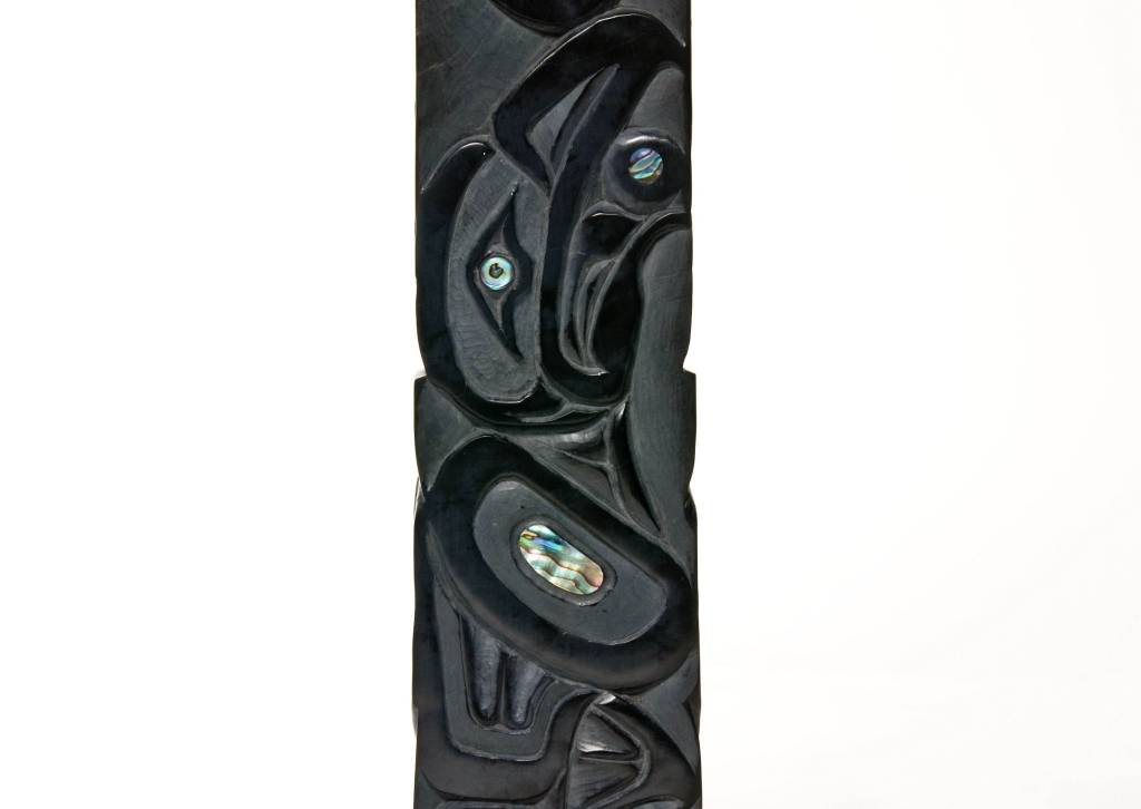 SOLD  Haida Argillite Model House Post