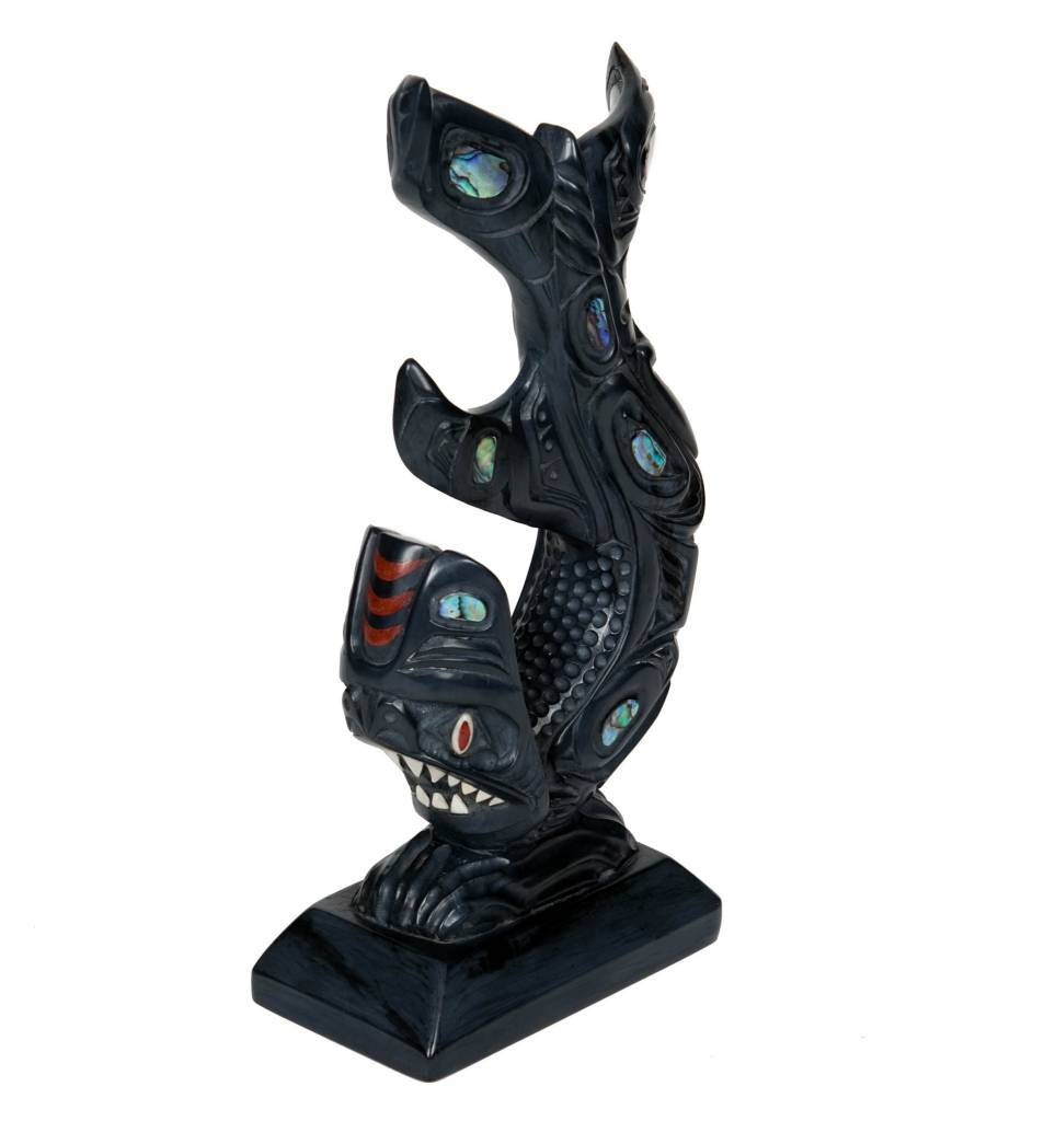 SOLD  Haida Argillite Transformation - Killer Whale / Shark
