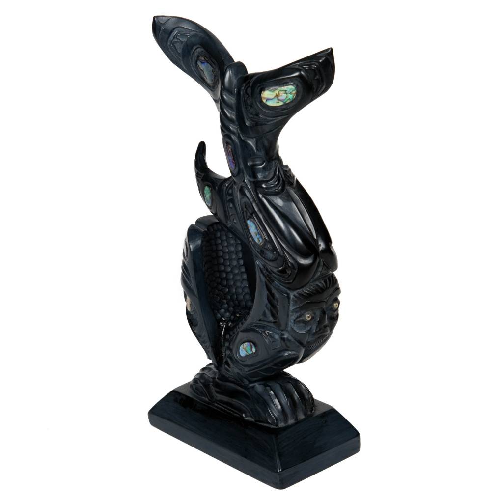 SOLD  Haida Argillite Transformation - Killer Whale / Shark
