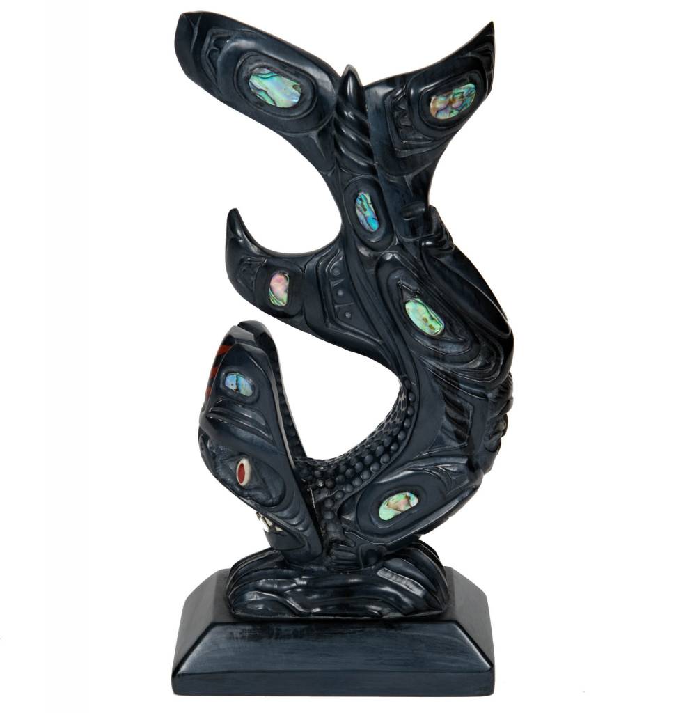 SOLD  Haida Argillite Transformation - Killer Whale / Shark