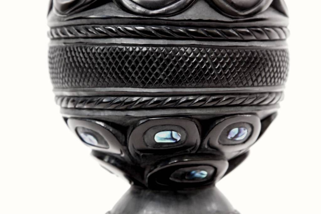 Haida Argillite Urn by Lionel Samuels