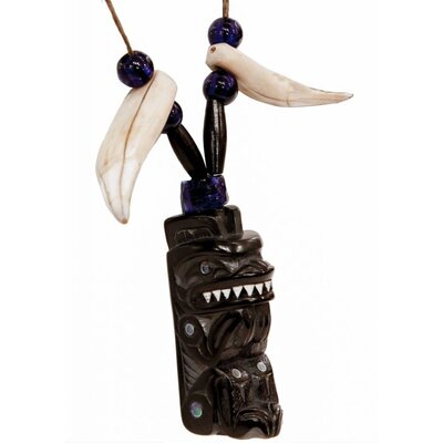 CUSTOM ORDER  Lionel Samuels Haida Argillite Bear Necklace