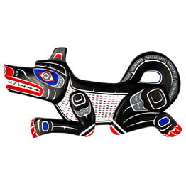 SOLD  Indigenous Wolf Carving