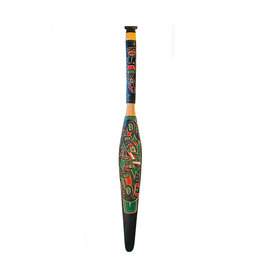SOLD  6' Kwak'waka'wakw Wolf Family / Raven Paddle
