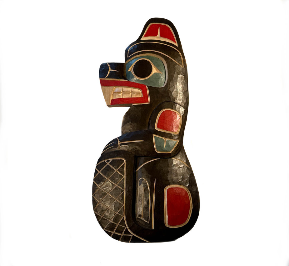 SOLD  Coast Salish Beaver Wall Carving