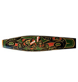6' Kwak'waka'wakw Wolf Family / Raven Paddle