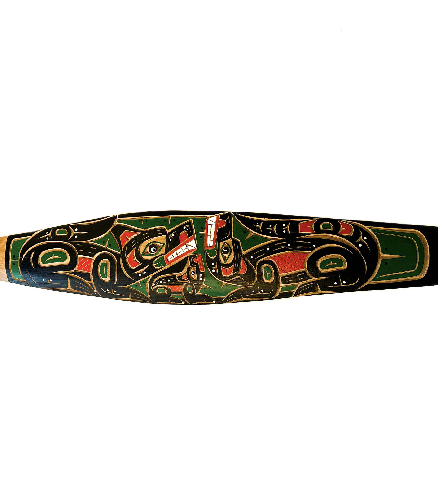 SOLD  6' Wolf Family and Raven Paddle