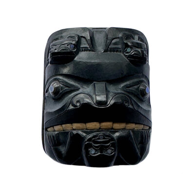 CUSTOM ORDER  Haida Argillite Bear Mother Pendant
