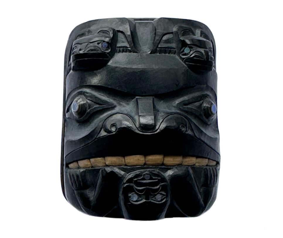 CUSTOM ORDER  Haida Argillite Bear Mother Pendant