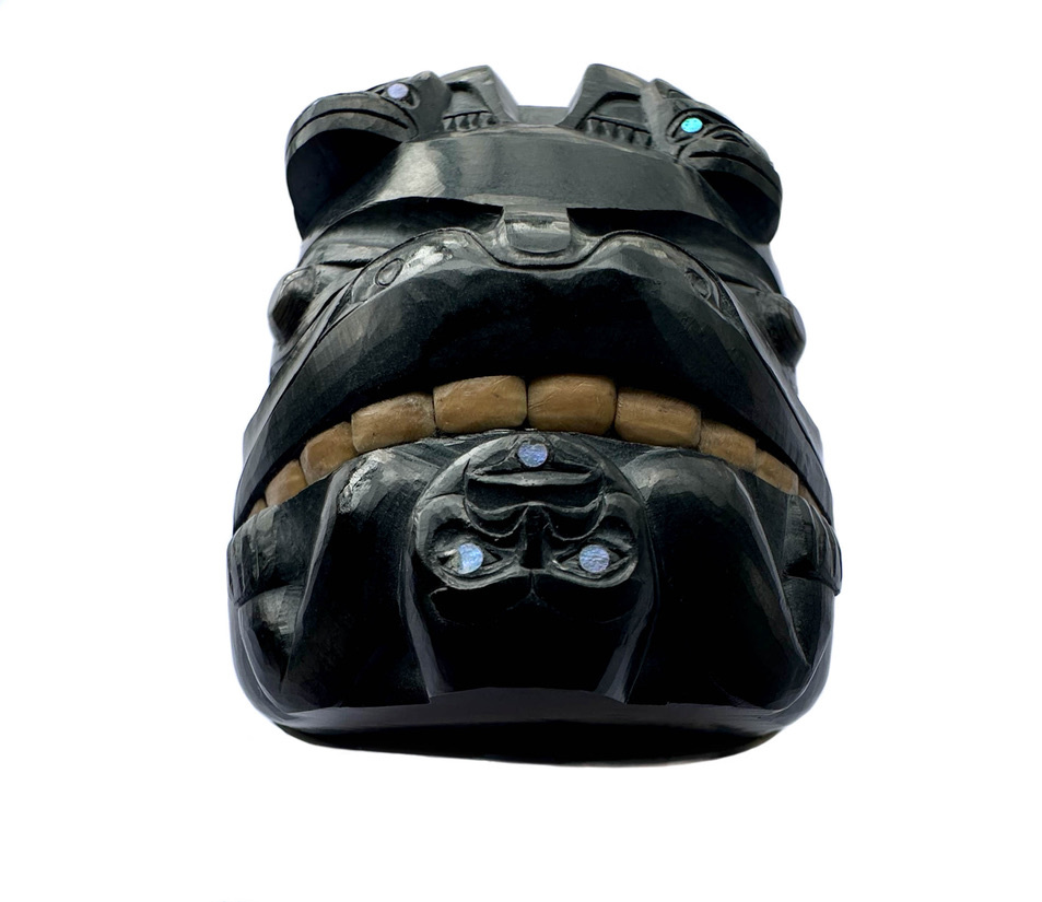 CUSTOM ORDER  Haida Argillite Bear Mother Pendant