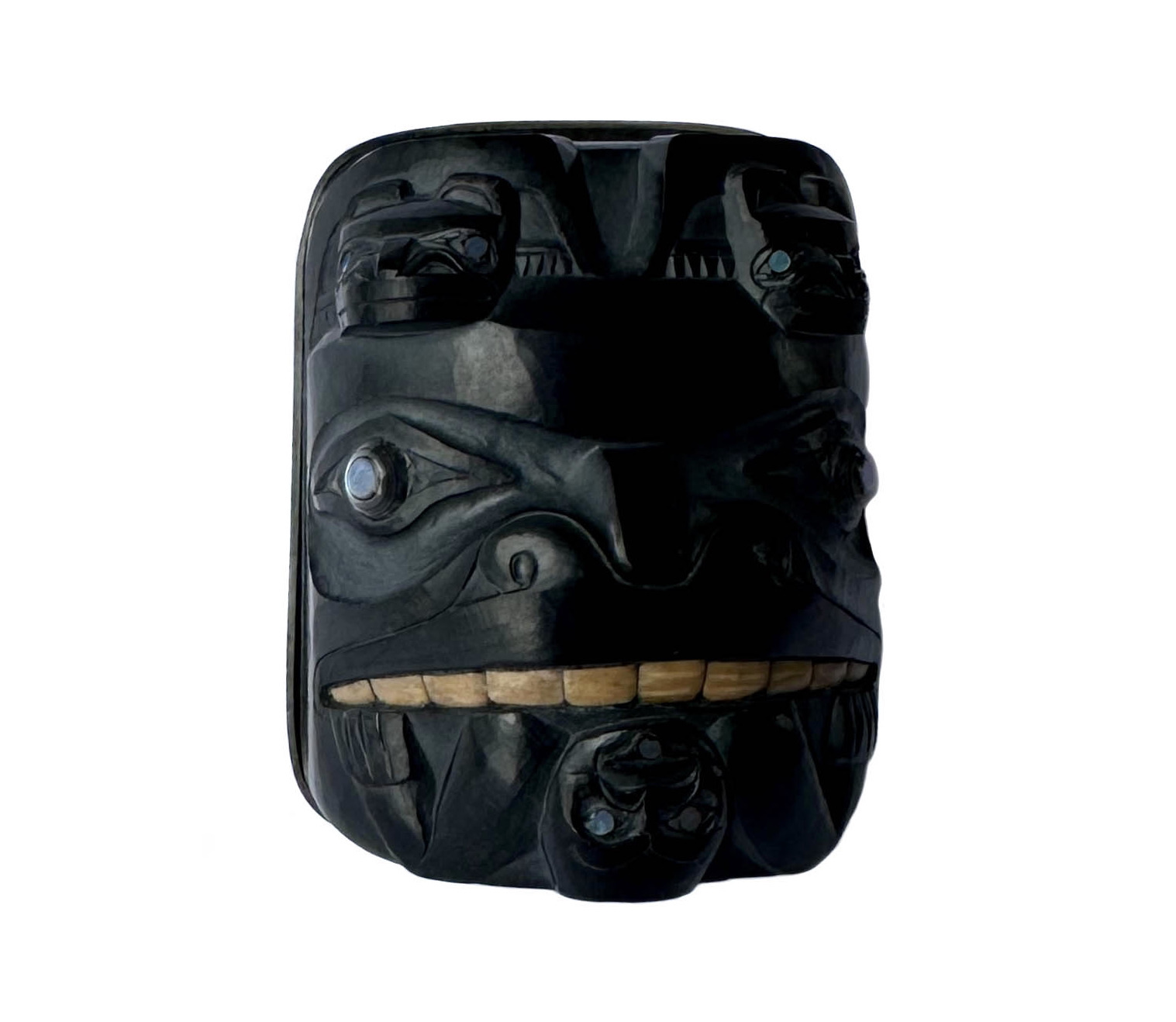 CUSTOM ORDER  Haida Argillite Bear Mother Pendant