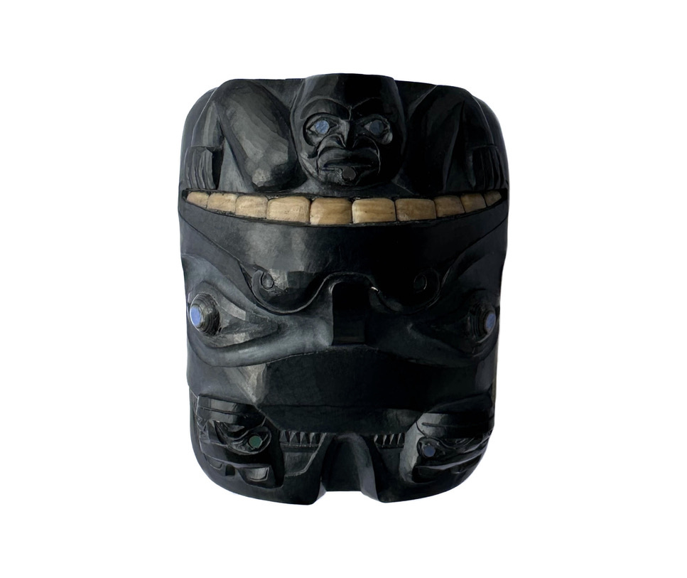 CUSTOM ORDER  Haida Argillite Bear Mother Pendant