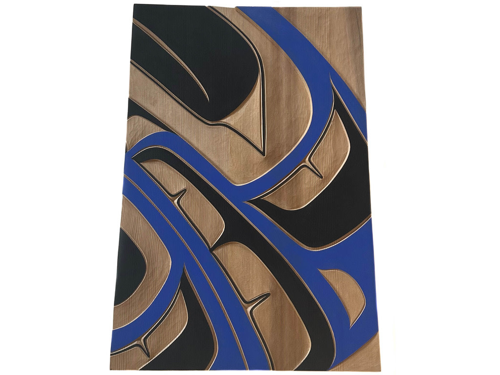 Gitxsan Eagle Panel with Blue Accents