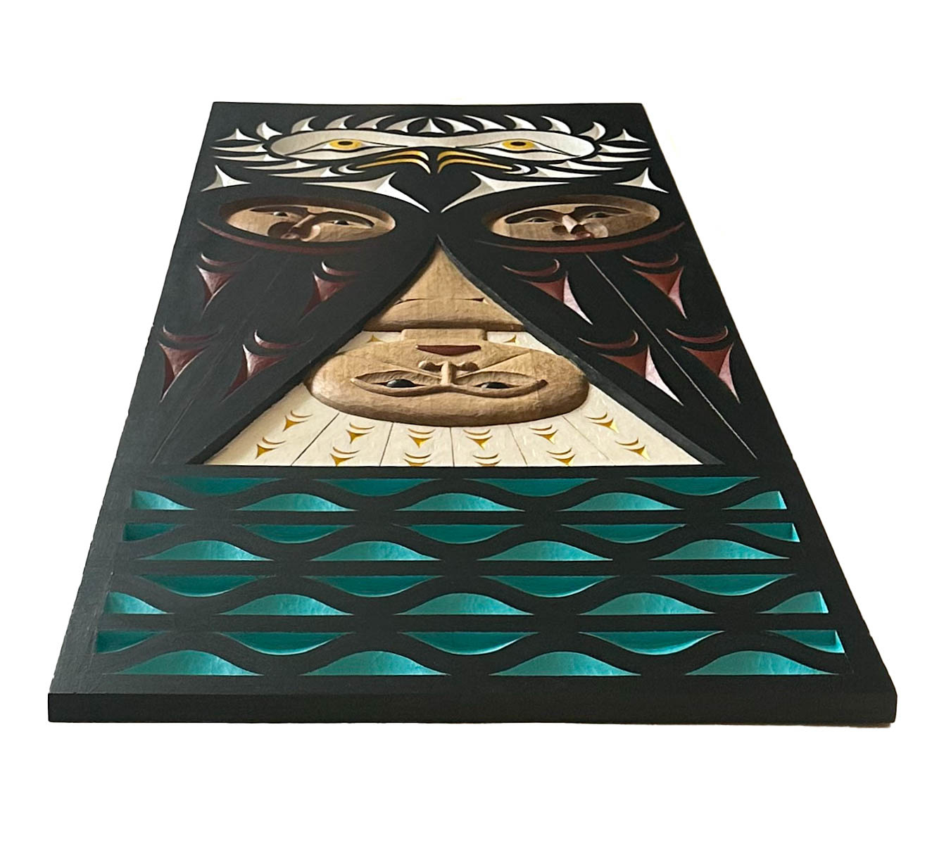 SOLD  'Looking Over Semiahmoo Bay'  Coast Salish Panel