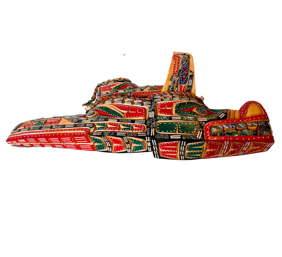 CUSTOM ORDER   Wolf Raven Rattle