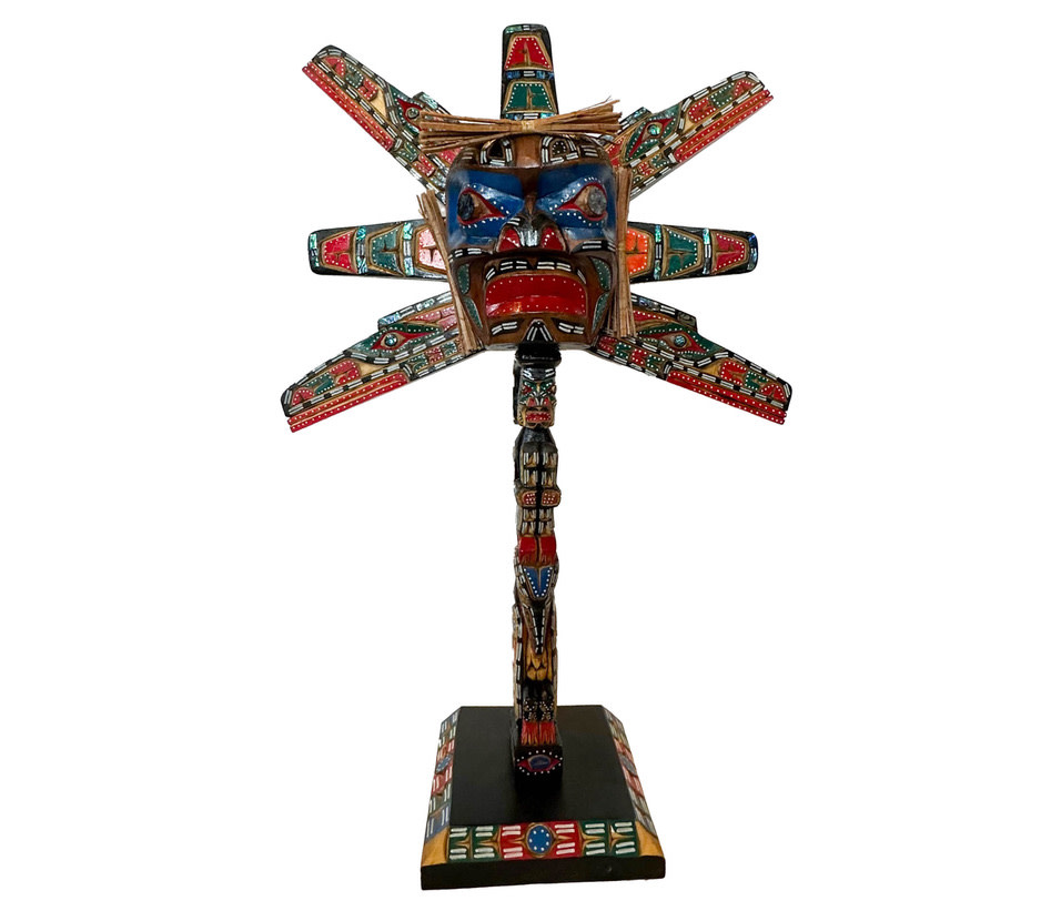 Northwest Indigenous Art Sun Mask Rattle