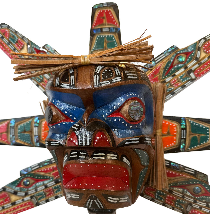 Northwest Indigenous Art Sun Mask Rattle