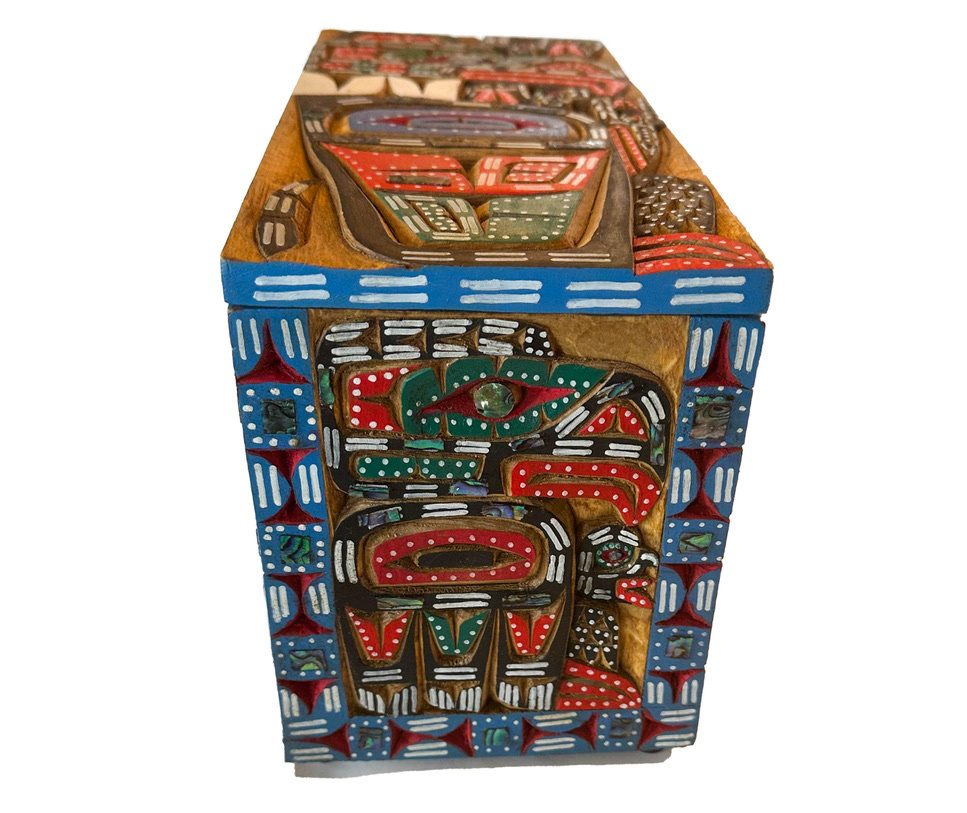 CUSTOM ORDER  Salmon, Eagle Dancer, Raven, Hokhokw Box