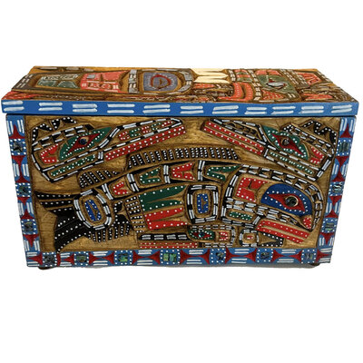 CUSTOM ORDER  Salmon, Eagle Dancer, Raven, Hokhokw Box