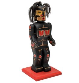 SOLD  Dzunukwa Figure carved by Gord Hill