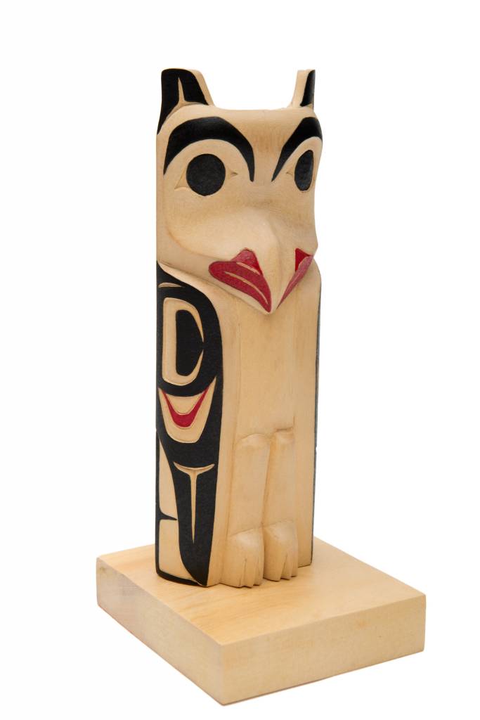 CUSTOM ORDER  Small Owl Totem Pole  (Nisga).